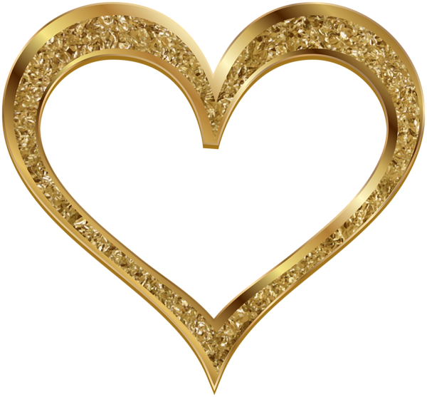 This png image - Gold Heart Clip Art PNG Image, is available for free download