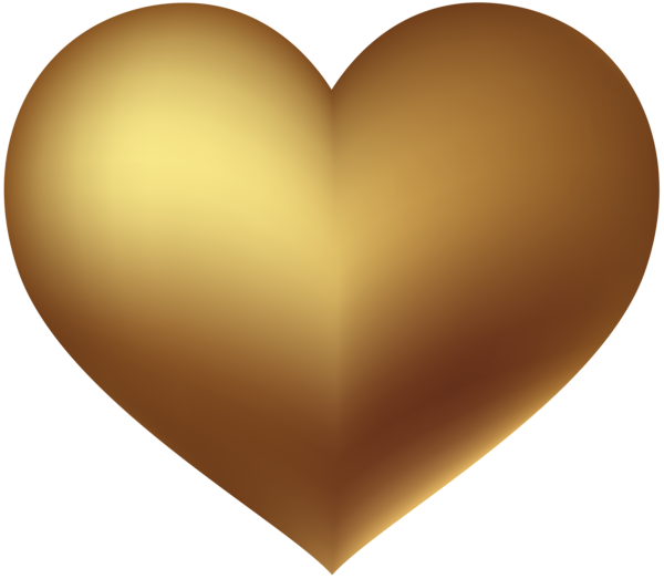 This png image - Gold Heart Transparent Clip Art Image, is available for free download