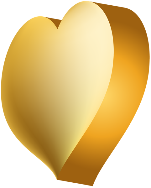 This png image - Gold Heart Transparent PNG Clip Art Image, is available for free download