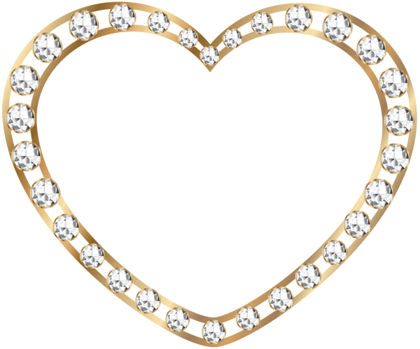 This png image - Gold Heart with Diamonds Transparent PNG Image, is available for free download