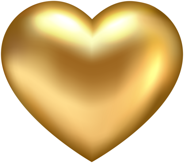 This png image - Golden Heart Transparent PNG Clip Art, is available for free download