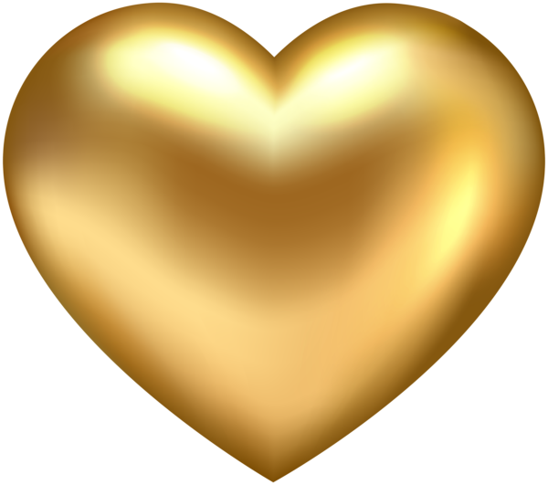 Golden Heart Transparent PNG Clip Art | Gallery Yopriceville - High