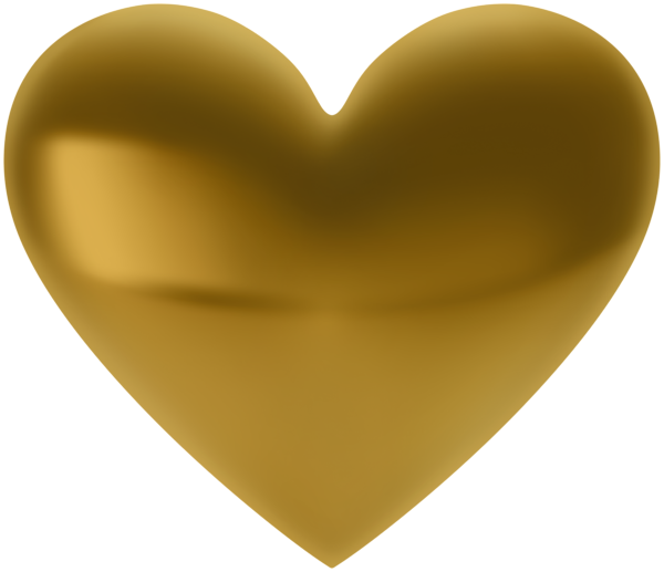 This png image - Golden Heart Transparent PNG Clipart, is available for free download