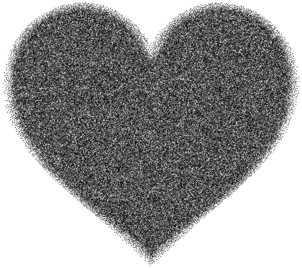 This png image - Heart Black Decorative PNG Transparent Clipart, is available for free download