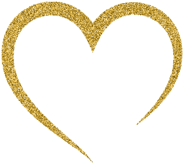 This png image - Heart Gold Decorative Transparent Image, is available for free download