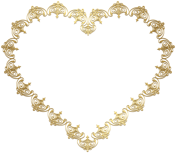 This png image - Heart Gold Transparent Clip Art Image, is available for free download