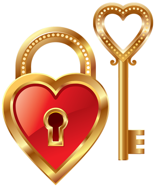 This png image - Heart Lock and Heart Key Clipart, is available for free download