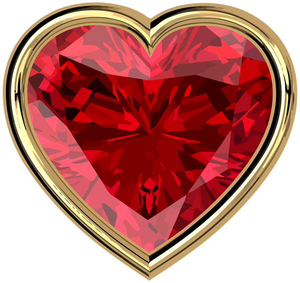 This png image - Heart Red Gold PNG Transparent Clipart, is available for free download