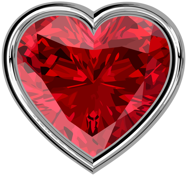 This png image - Heart Red Silver PNG Transparent Clipart, is available for free download