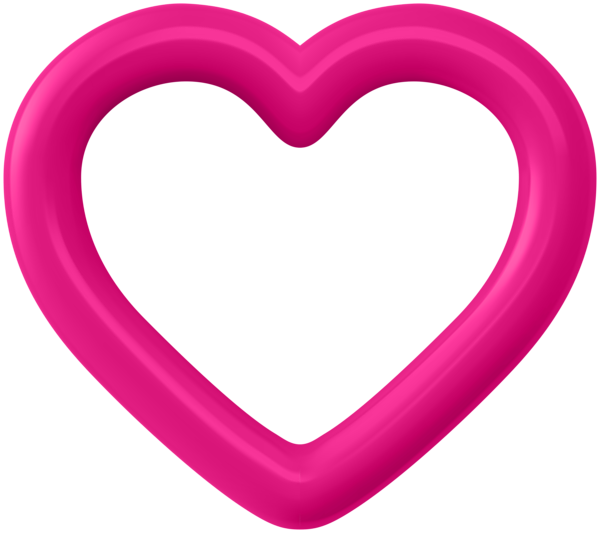 This png image - Heart Shaped Pink Frame Transparent Clipart, is available for free download