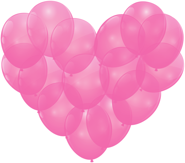 This png image - Heart of Balloons Pink PNG Clipart, is available for free download
