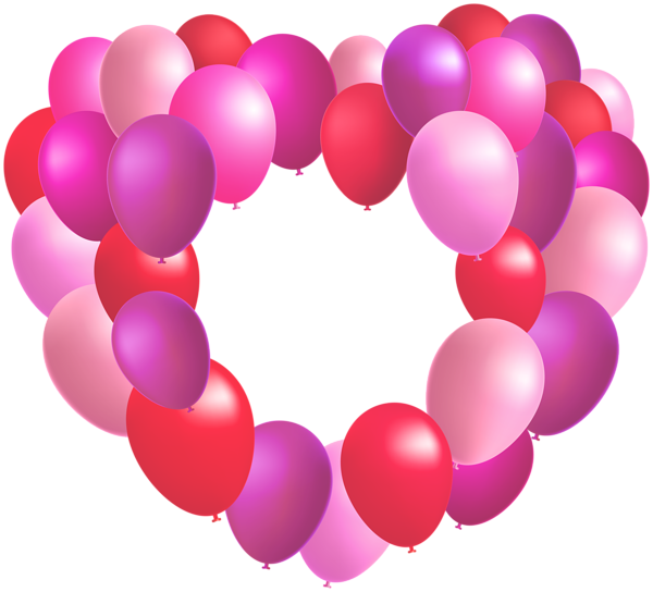 This png image - Heart of Balloons Transparent PNG Clipart, is available for free download