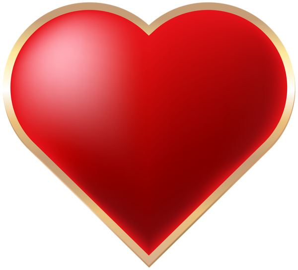 Heart with Gold PNG Transparent Clipart | Gallery Yopriceville - High ...