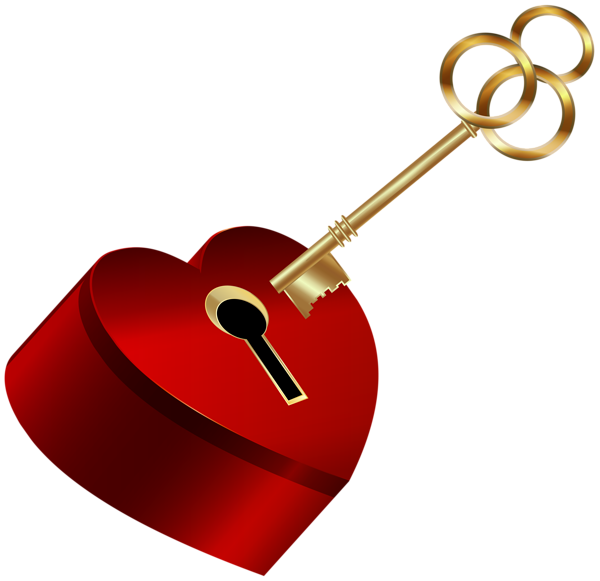 This png image - Heart with Key PNG Clip Art Image, is available for free download
