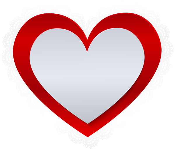 This png image - Heart with Lace Border PNG Clip Art, is available for free download