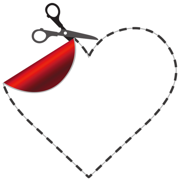 This png image - Heart with Scissors PNG Clipart Picture, is available for free download