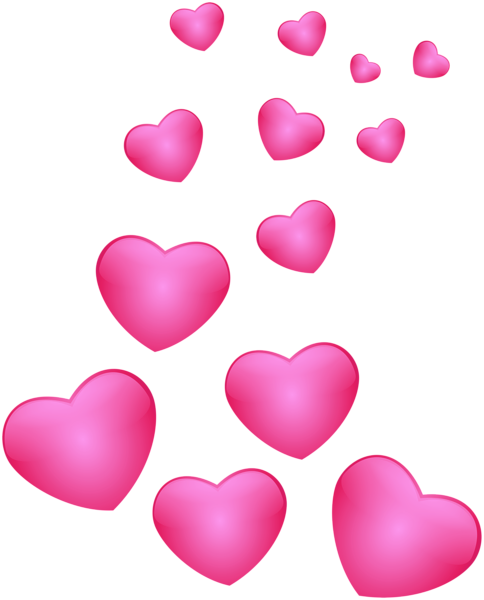 This png image - Hearts Pink PNG Clip Art Image, is available for free download