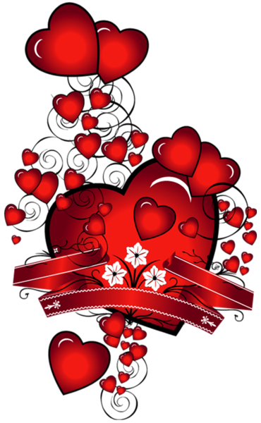 This png image - Hearts with Flowers Art PNG Picture, is available for free download