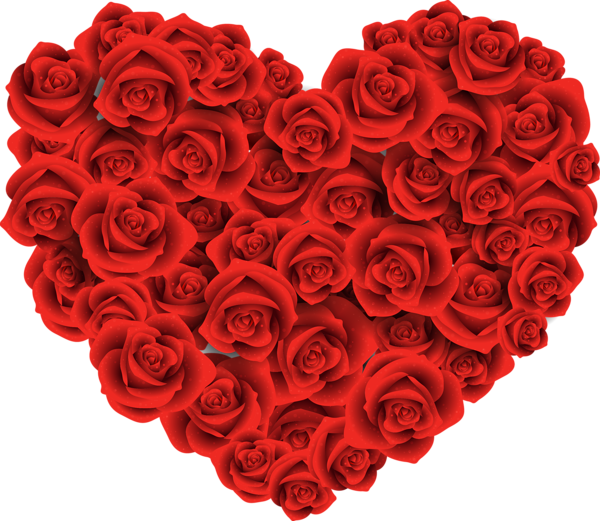 This png image - Large Heart of Roses PNG Clipart, is available for free download