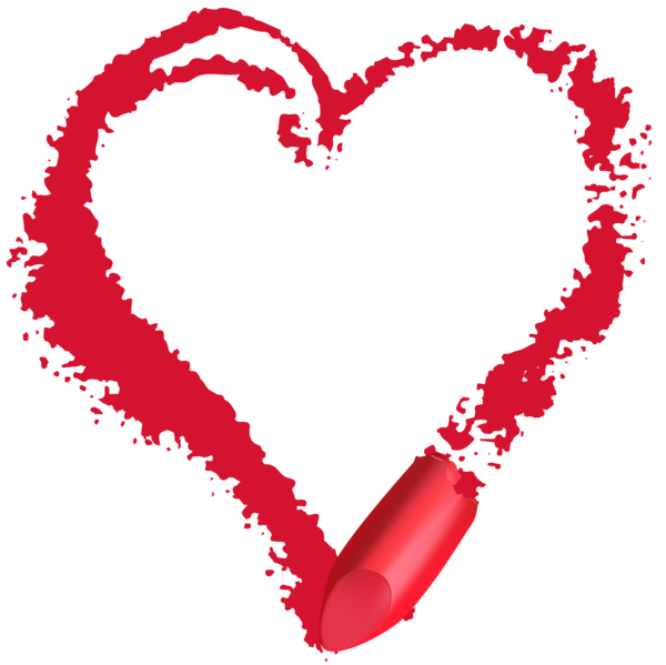 This png image - Lipstick Heart Transparent Clip Art Image, is available for free download