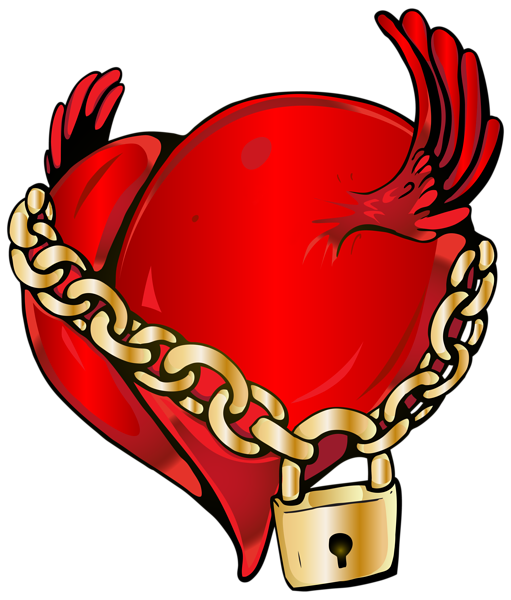 This png image - Locked Heart PNG Clip Art Image, is available for free download