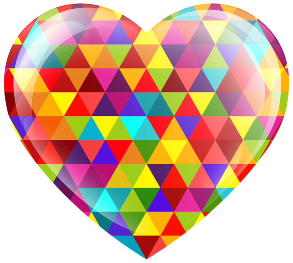 This png image - Multicolor Heart PNG Clip Art Image, is available for free download