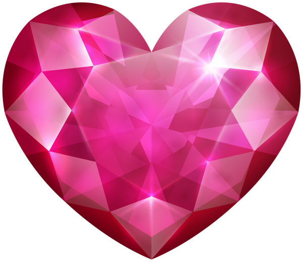 Pink Crystal Heart PNG Clip Art Image | Gallery ...