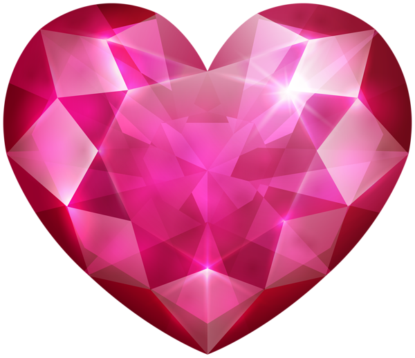 This png image - Pink Crystal Heart PNG Clip Art Image, is available for free download
