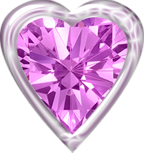 This png image - Pink Diamond Heart Clipart, is available for free download