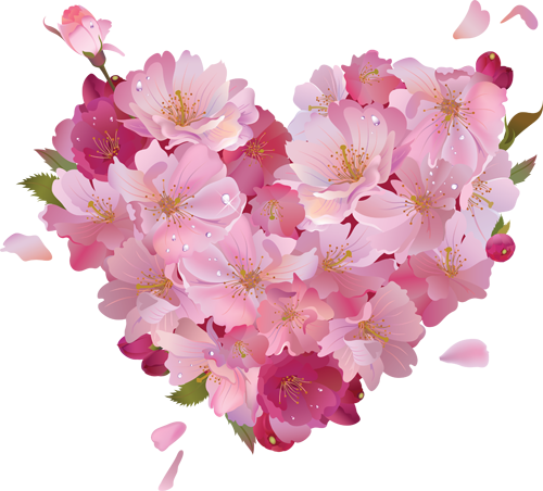 This png image - Pink Flower Heart Clipart, is available for free download