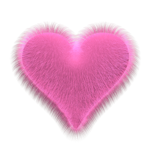 This png image - Pink Fluffy Heart, is available for free download