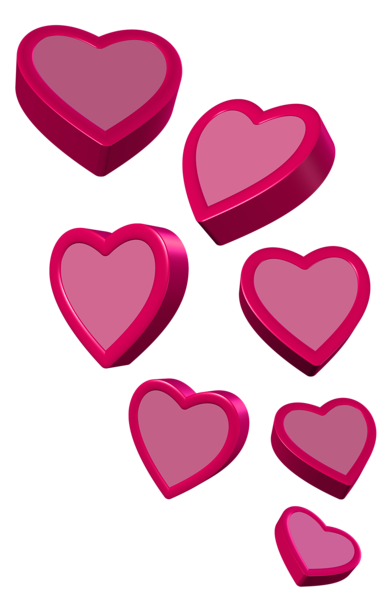 This png image - Pink Hearts PNG Clipart Picture, is available for free download