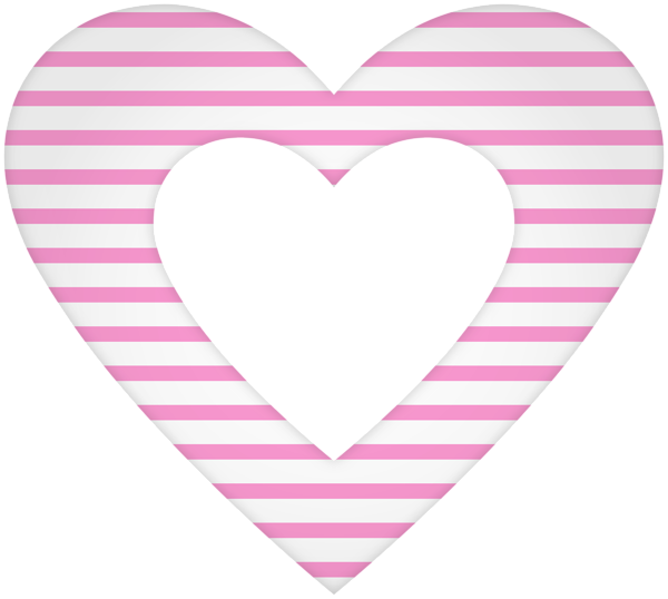 This png image - Pink Striped Heart Transparent PNG Clipart, is available for free download