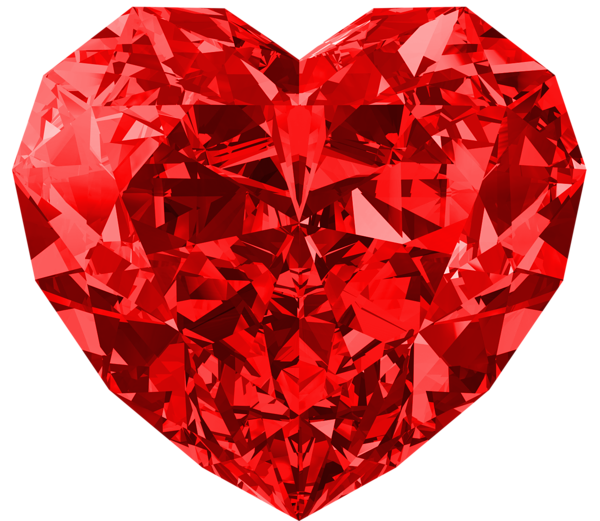 This png image - Red Diamond Heart Large PNG Picture, is available for free download