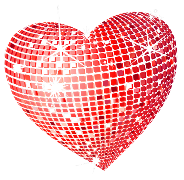 This png image - Red Disco Heart PNG Clipart Picture, is available for free download