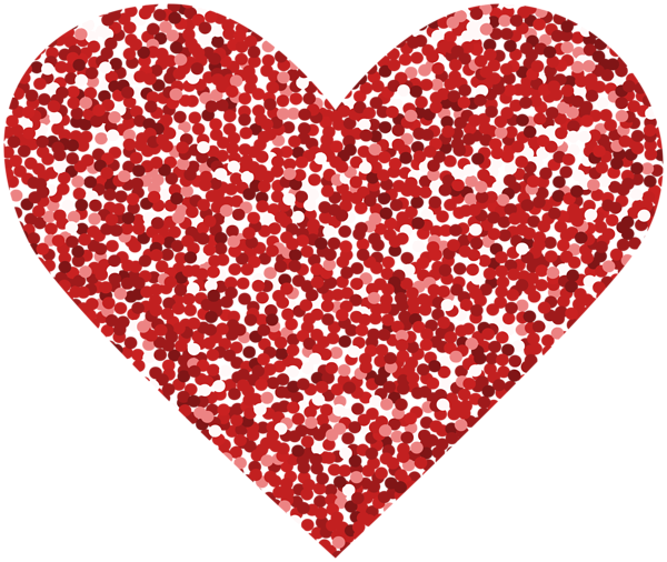 This png image - Red Glitter Heart PNG Clipart, is available for free download