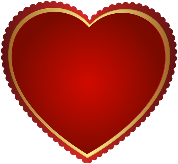 This png image - Red Gold Heart Transparent Clip Art Image, is available for free download