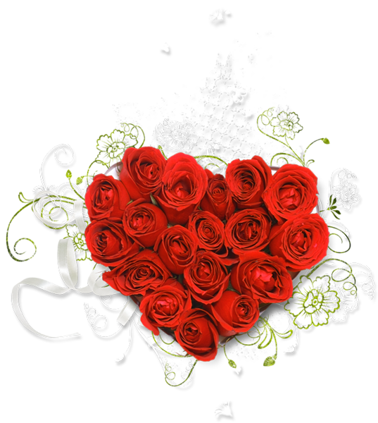This png image - Red Heart Bouquet of Roses Clipart, is available for free download