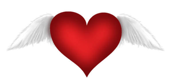 This png image - Red Heart with Wings Transparent Clipart, is available for free download