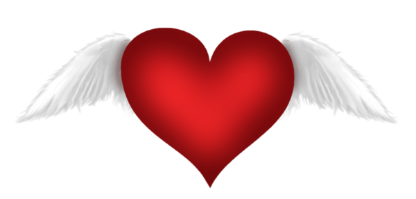 Download Red Heart with Wings Transparent Clipart | Gallery ...