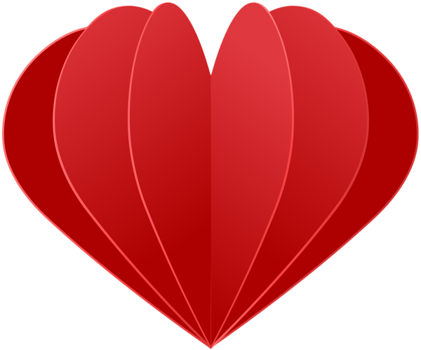 This png image - Red Origami Heart Transparent Image, is available for free download