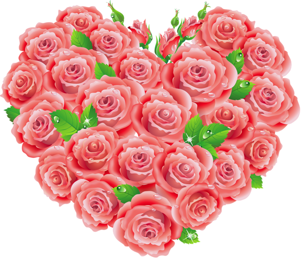 This png image - Red Roses Heart Clipart, is available for free download