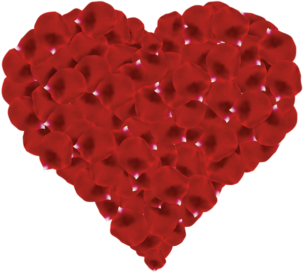 This png image - Rose Petals Heart Transparent Clip Art Image, is available for free download