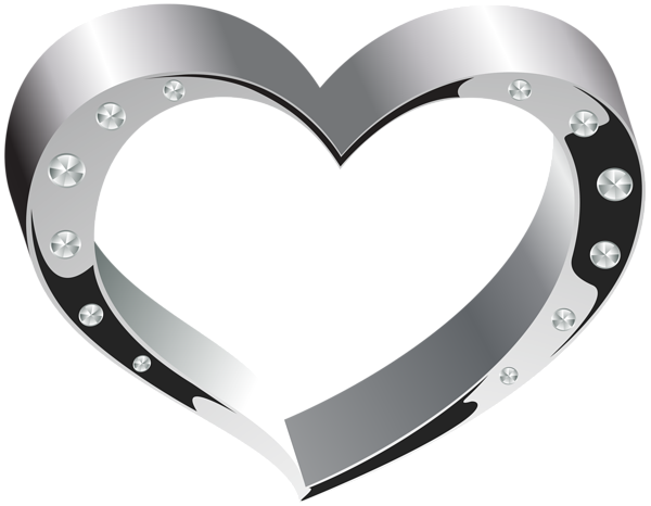 This png image - Silver Heart Transparent Clip Art Image, is available for free download