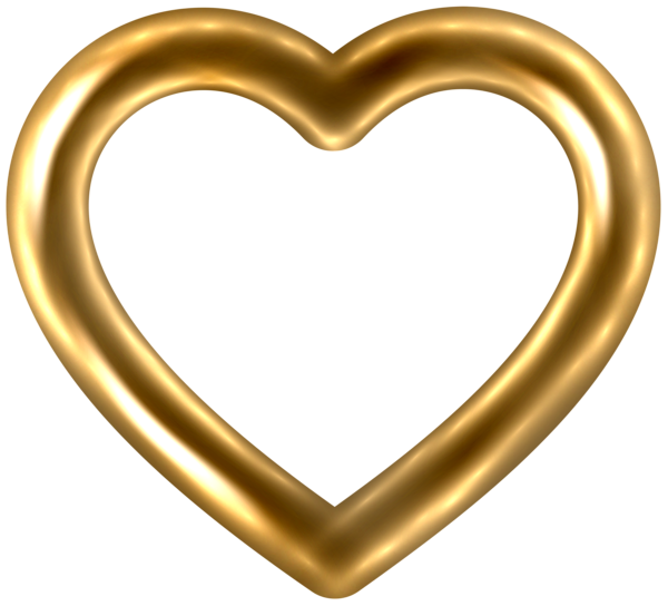 This png image - Transparent Gold Heart PNG Clip Art Image, is available for free download