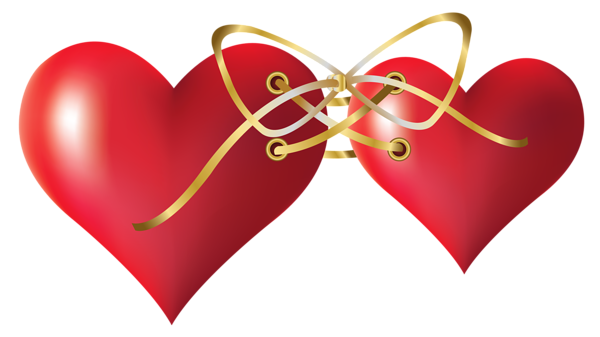 This png image - Two Tied Hearts PNG Clipart, is available for free download