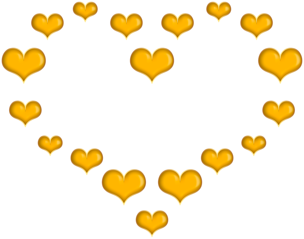 This png image - Yellow Heart Shape from Hearts PNG Clipart, is available for free download