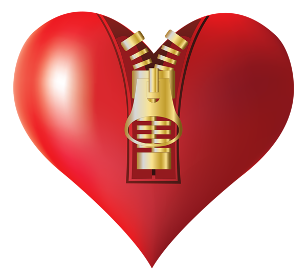 This png image - Zipped Heart PNG Clipart Image, is available for free download
