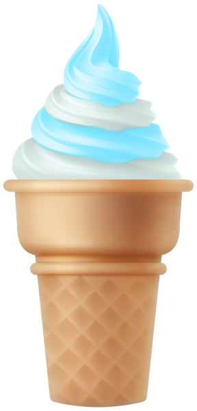This png image - Blue Bicolor Ice Cream Cone PNG Clipart, is available for free download