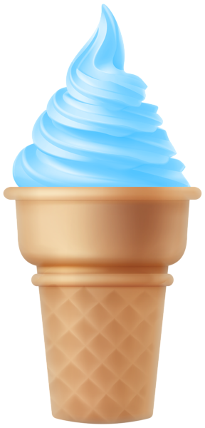 This png image - Blue Ice Cream Cone PNG Transparent Clipart, is available for free download